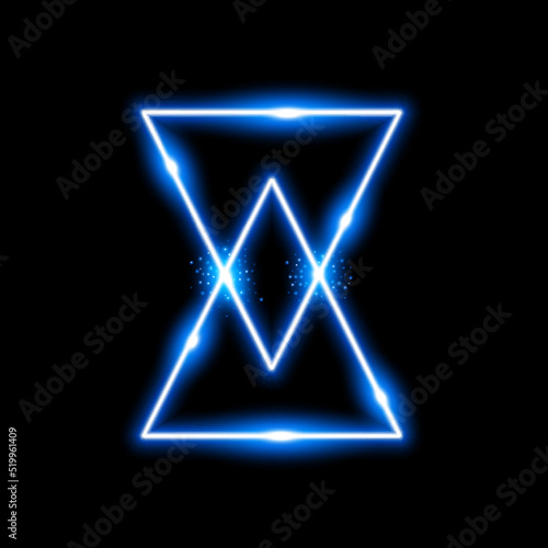 triangle light effect, laser, sand watch