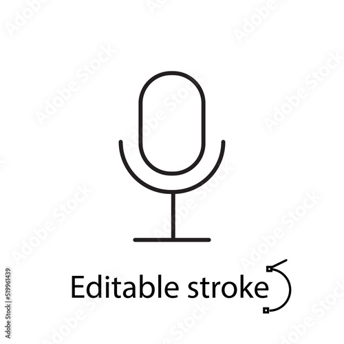 Photography Microphone outline icon