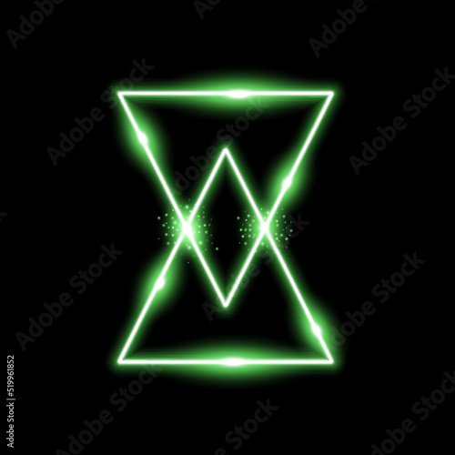 triangle light effect, laser, sand watch