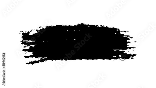 Set of black ink brush strokes. Hand-painted abstract elements. Motion graphics and digital composition