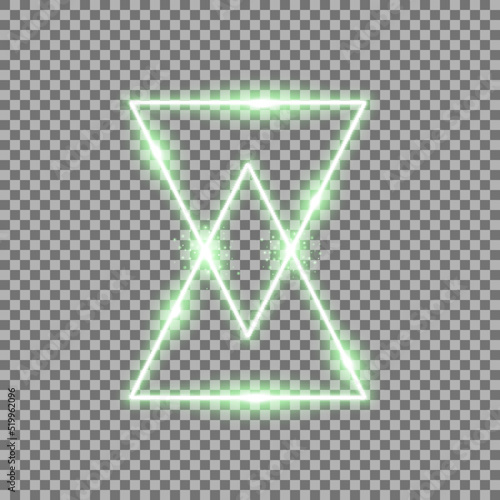 triangle light effect, laser, sand watch