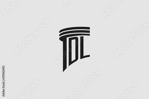 Creative letter DL monogram for legal firm, advocate logo inspiration