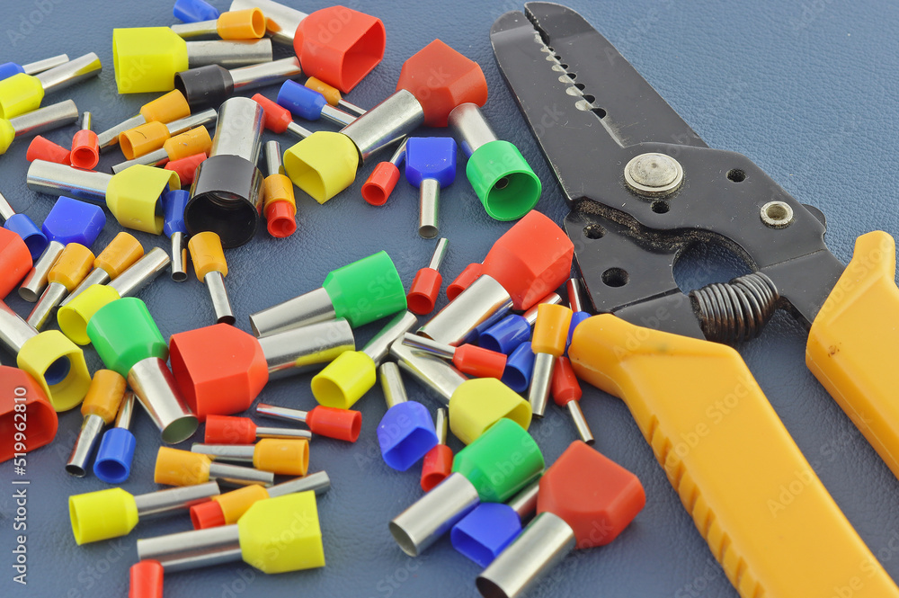 Electrical tools and materials for the installation of an electrical panel on an electrical