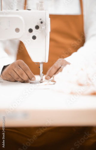 Aesthetic hand crafter workshop, clothing, machinery shots.