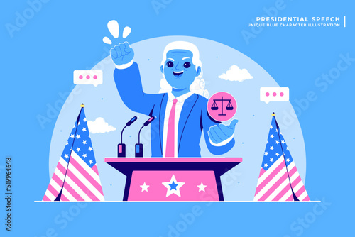 happy president day illustration design