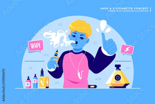 vape and e-cigarette concept illustration background