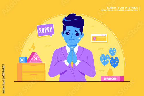 sorry for mistake illustration background