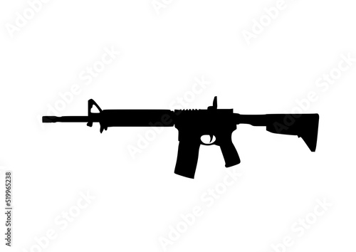 Stampa su tela rifle isolated on white background