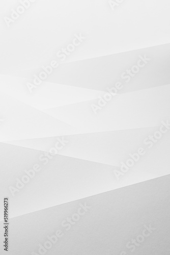 Fototapeta White abstract geometric background with soft light vertical oblique stripes with crossing and angles as pattern in simple monochrome modern style, vertical