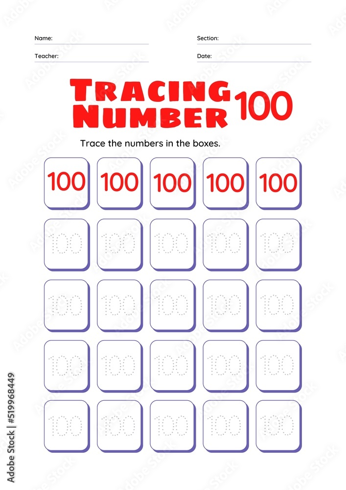 High Resolution full page Kids Counting 51 to 100 Practise Study Material, Number Tracing Homework Set for Preschool kids. High Resolution full page Kids Counting 51 to 100 Practise Study Material, Number Tracing Homework Set for Preschool kids.