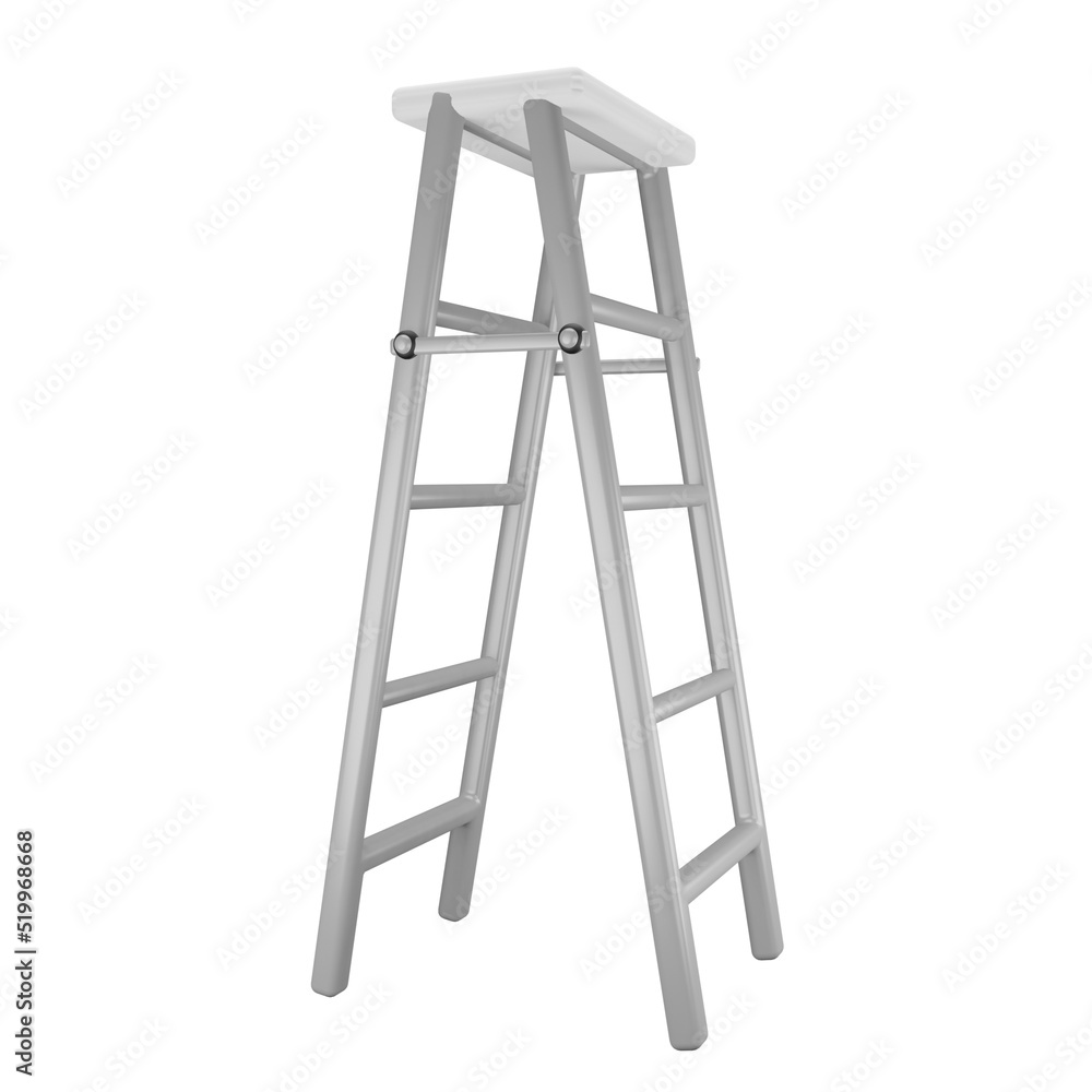 3d illustration Emergency folding stairs 3d illustration Emergency folding stairs