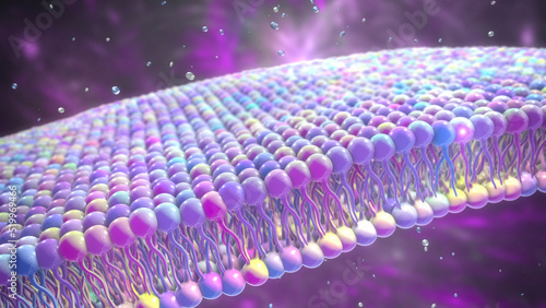 Cell membrane, 3D illustration photo