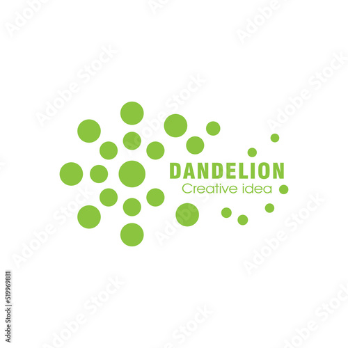 Dandelion flower logo vector template design