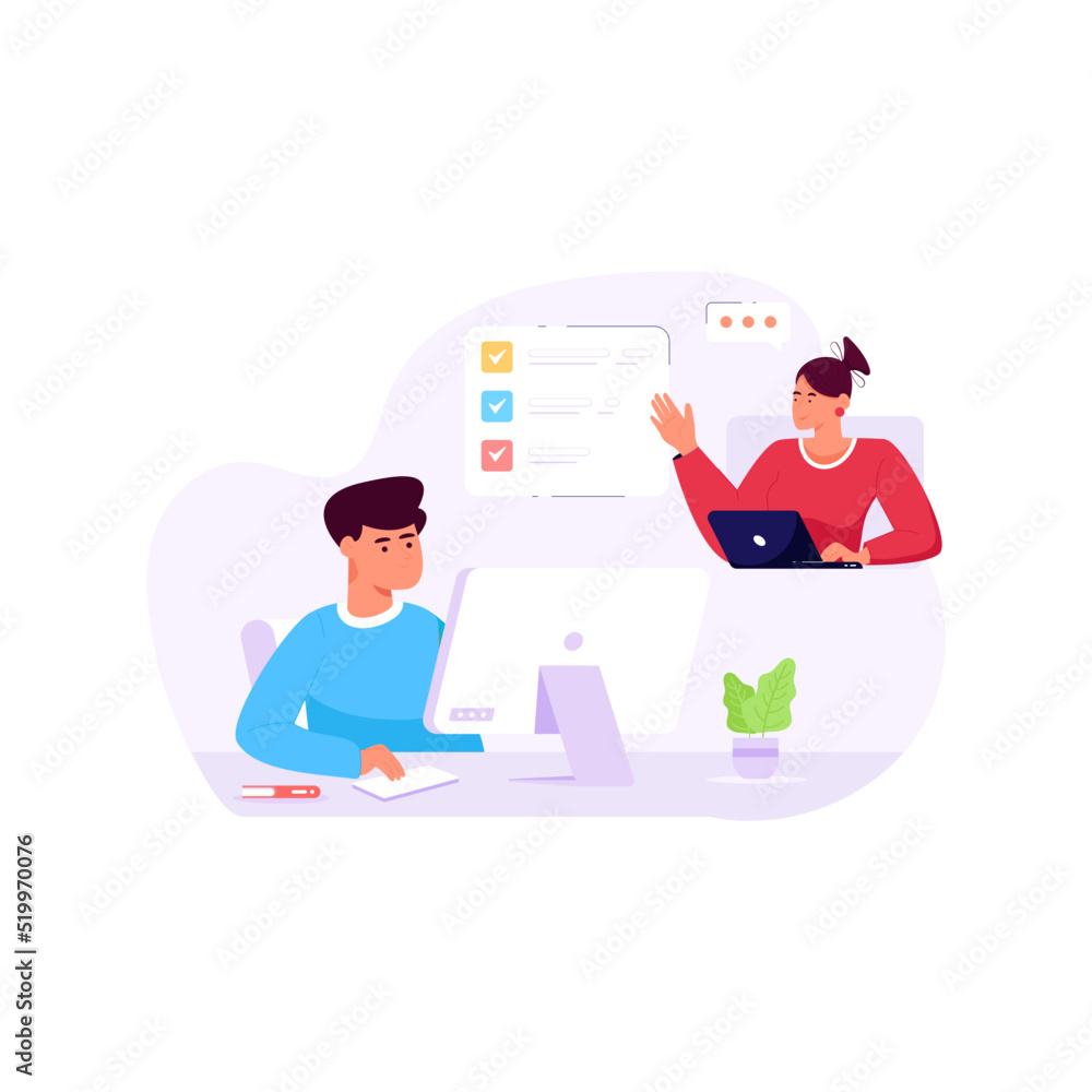 A premium flat illustration of work schedule A premium flat illustration of work schedule