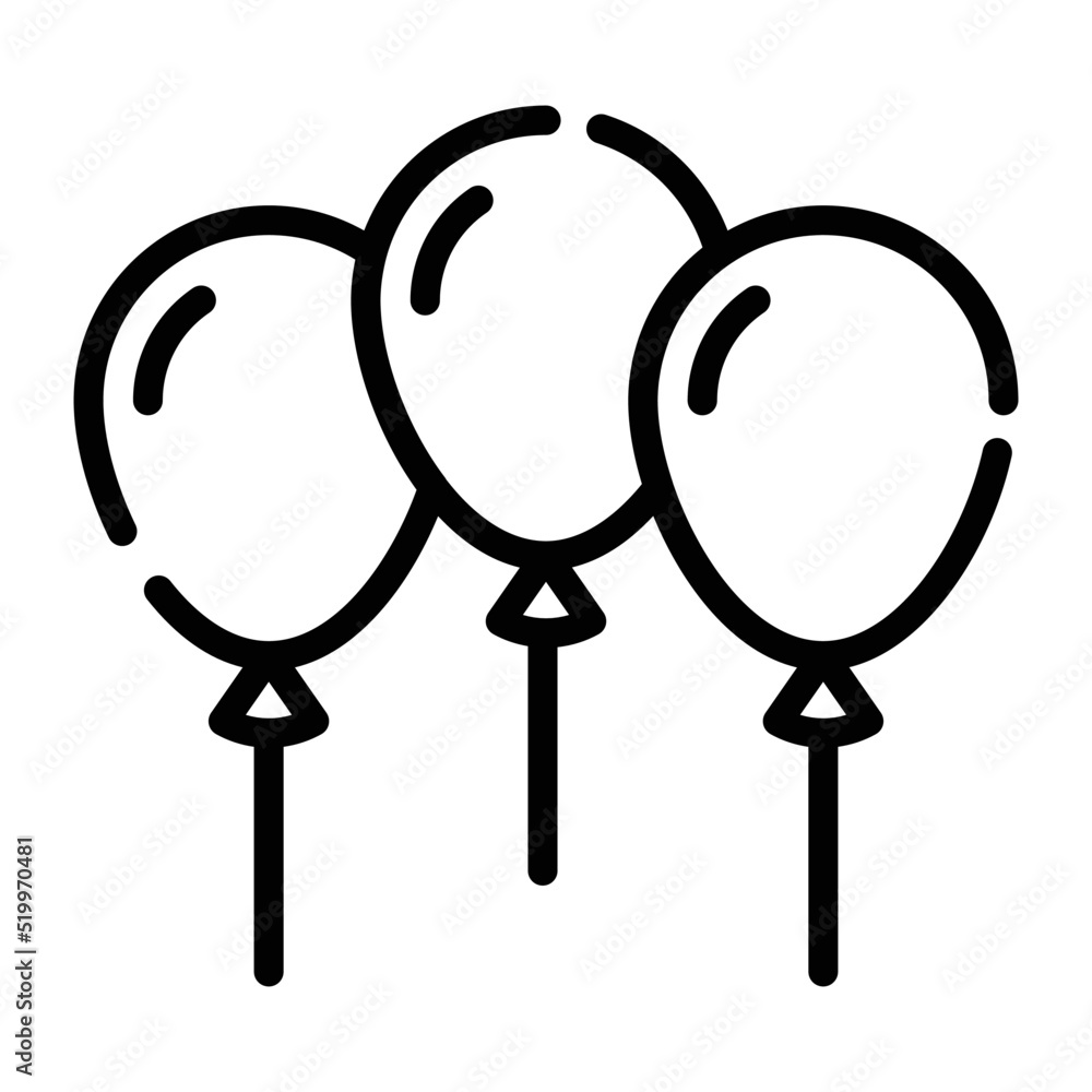 The room was festooned with balloons and streamers Stock Vector Adobe