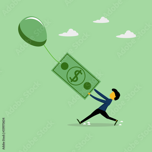 increase profits or inflation illustration. Eps10
