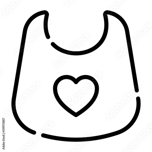 A bib is�a small piece of fabric that's tied under a baby's chin 
