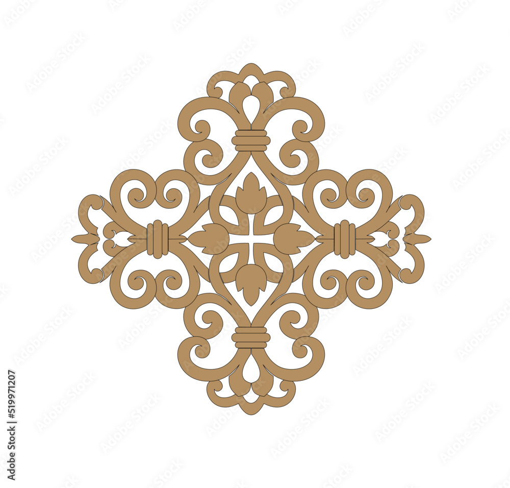 Decorative elegance luxury patterns baroque gold stock illustration Decorative elegance luxury patterns baroque gold stock illustration