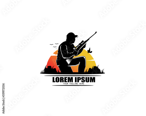 logo of a sniper on the hunt