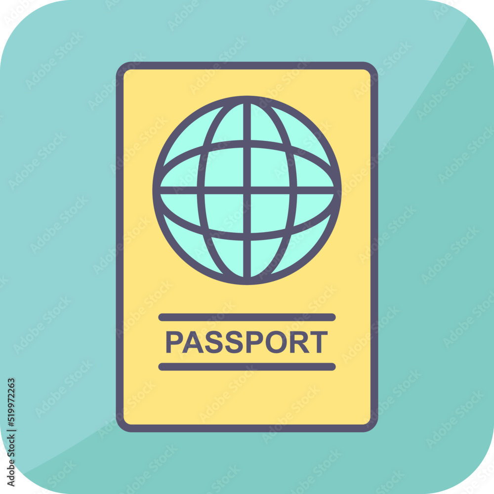 Obraz premium Passport Vector Icon