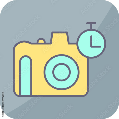 Unique Timer on Camera Vector Icon