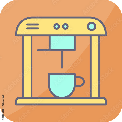 Unique Coffee Machine Vector Icon
