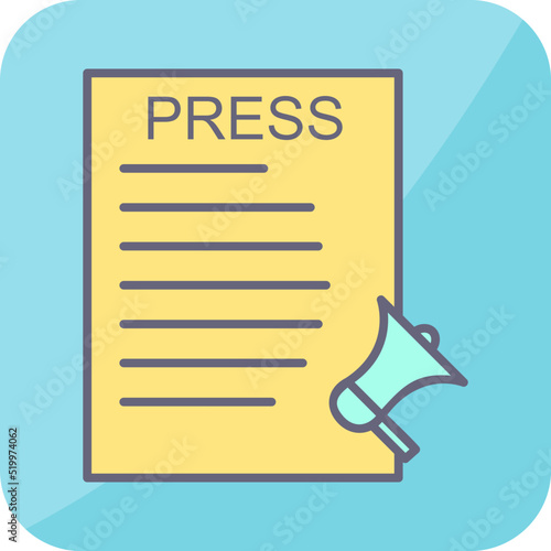 Unique Press Releases Vector Icon