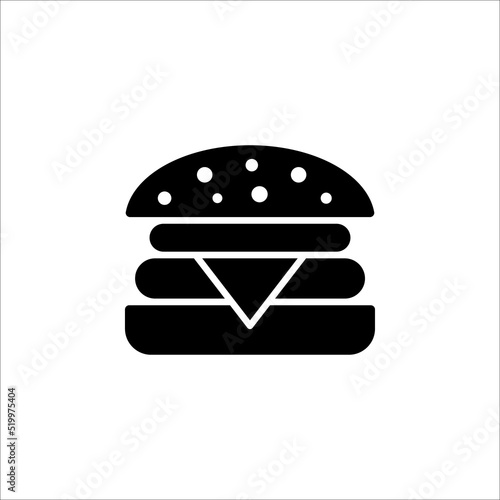 burger hamburger logo icon design on white background. eps 10