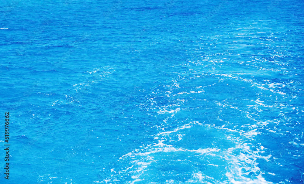 Texture of beautiful blue sea water