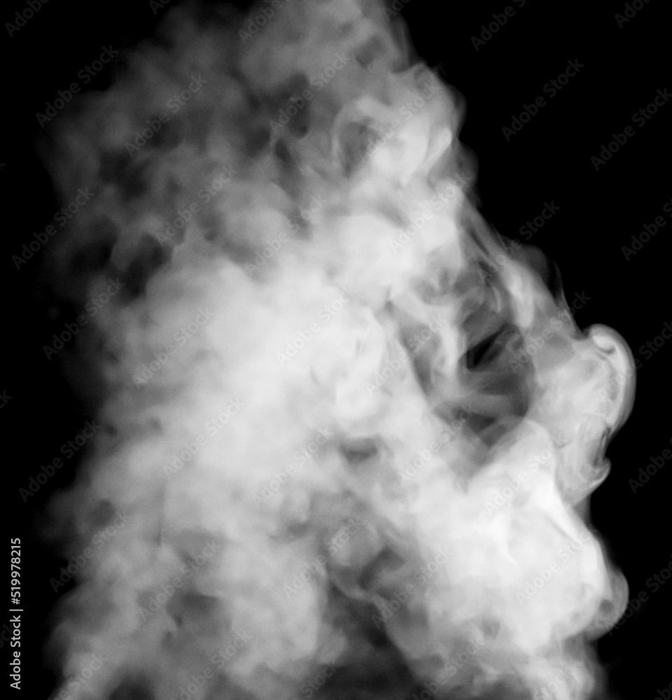 White smoke cloud on black background White smoke cloud on black background