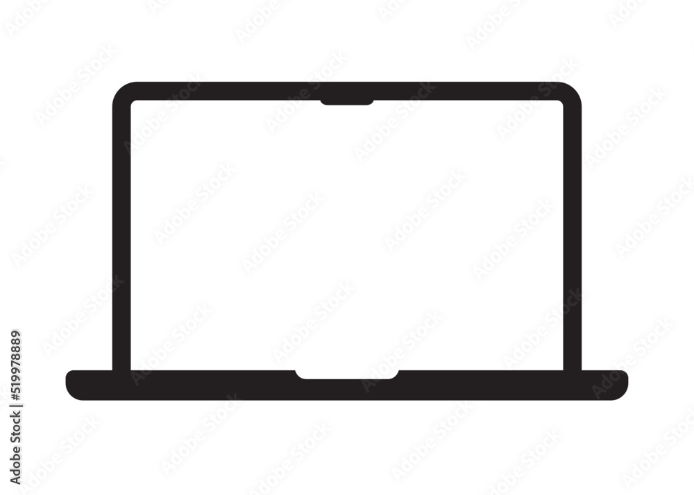 Vector laptop icon. stock vector. Illustration of background 
