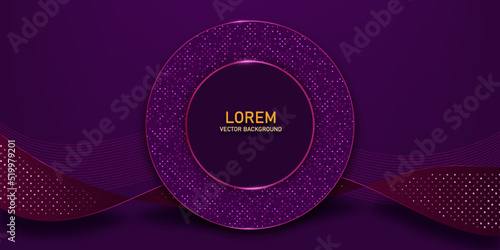 luxury purple abstract background combine with shining lines element and glitter