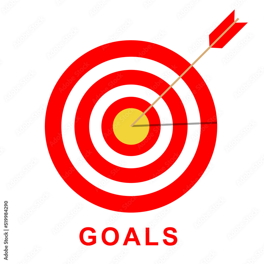 Target icon. Goal achieve concept on a white background. Vector illustration. Editable stroke. EPS 10.