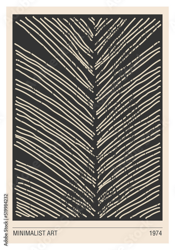 Minimal 20s geometric design poster with primitive shapes