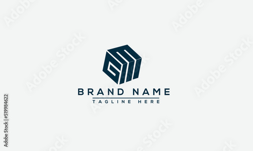 Logo design letter GM . Elegant modern. Vector template.