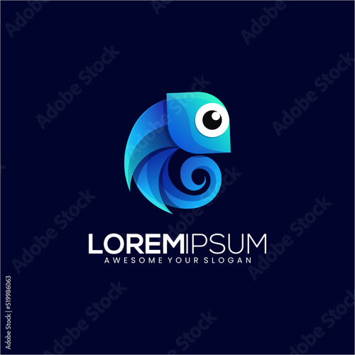 Chameleon colorful gradient logo template