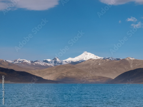 Turquoise blue lakes and desolate mountains