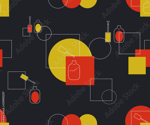 Beauty industry seamless pattern