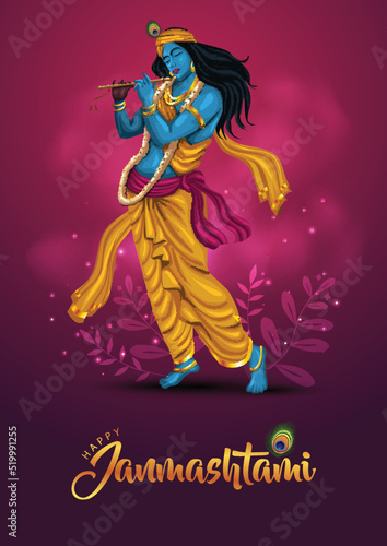 indiandahi handi festival of happy shree krishna janmashtami. vector illustration design