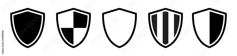 Shield icons set. Protect shield Icon, vector illustration Shield icons set. Protect shield Icon, vector illustration