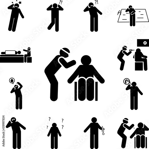 Cancer, fibrosis, hardening icon in a collection with other items