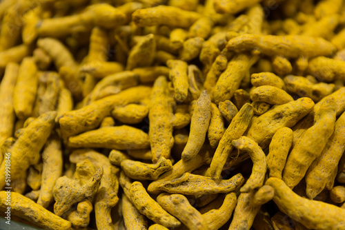 Close shot of dried curcumin