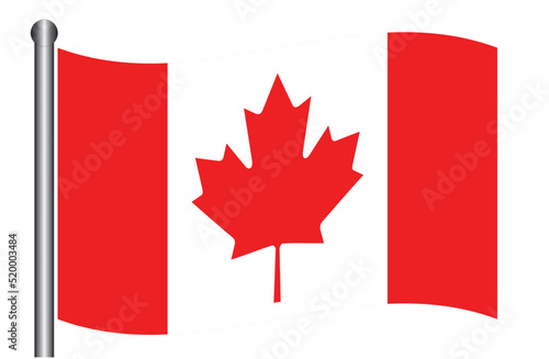 Wavy Candian Flag Vector