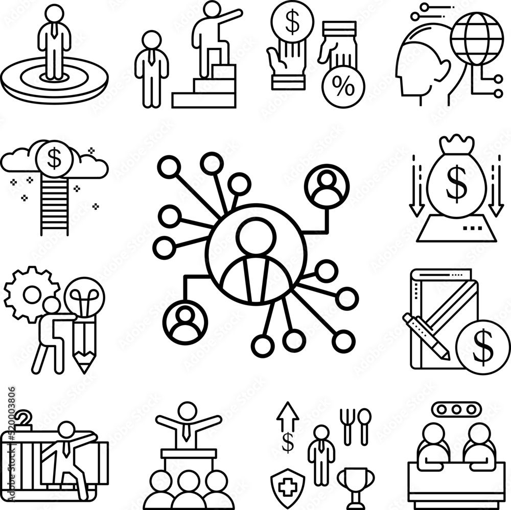 Fototapeta premium Build network icon in a collection with other items