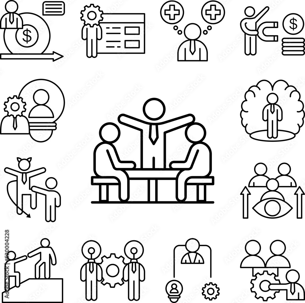 Fototapeta premium Partners teamwork icon in a collection with other items