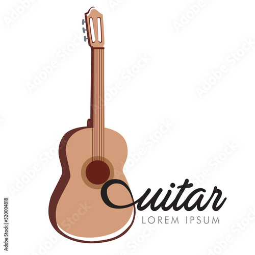 Simple and elegant guitar logo for various purposes