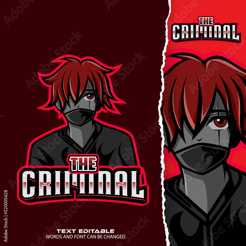 criminal esport logo - premium vector