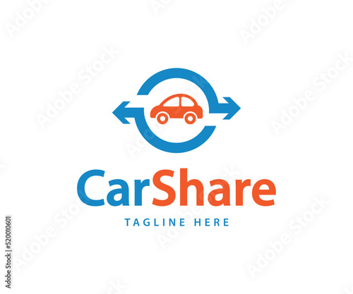 Car Share Logo. Ridesharing Logo Design