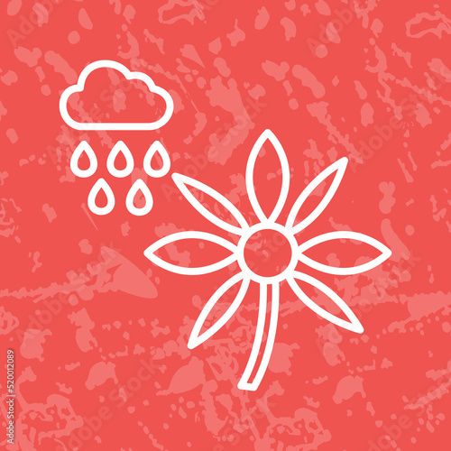 Flower with rain Icon