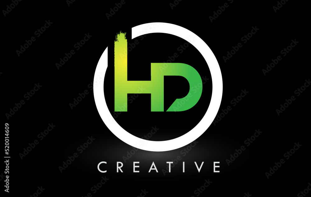 HD Green White Brush Letter Logo Design. Creative Brushed Letters Icon Logo. HD Green White Brush Letter Logo Design. Creative Brushed Letters Icon Logo.